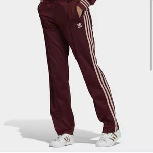 Y2K adidas maroon track pants